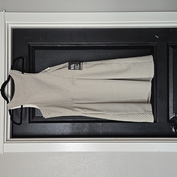 Express Black and White Polka Dot Fit & Flare Mini Dress Size 10 - Picture 5 of 12